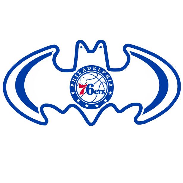 Philadelphia 76ers Batman Logo fabric transfer